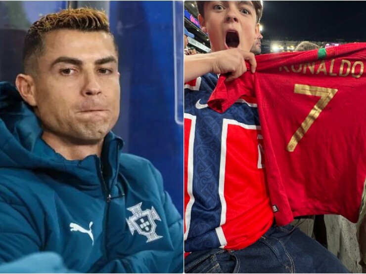 Phản ứng đầu tiên của Ronaldo sau khi bị "bỏ rơi" ở trận Na Uy - Bồ Đào Nha